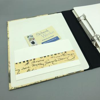 Ringbuch Planer A5 schwarz Innenseiten Steckfach Mechanik